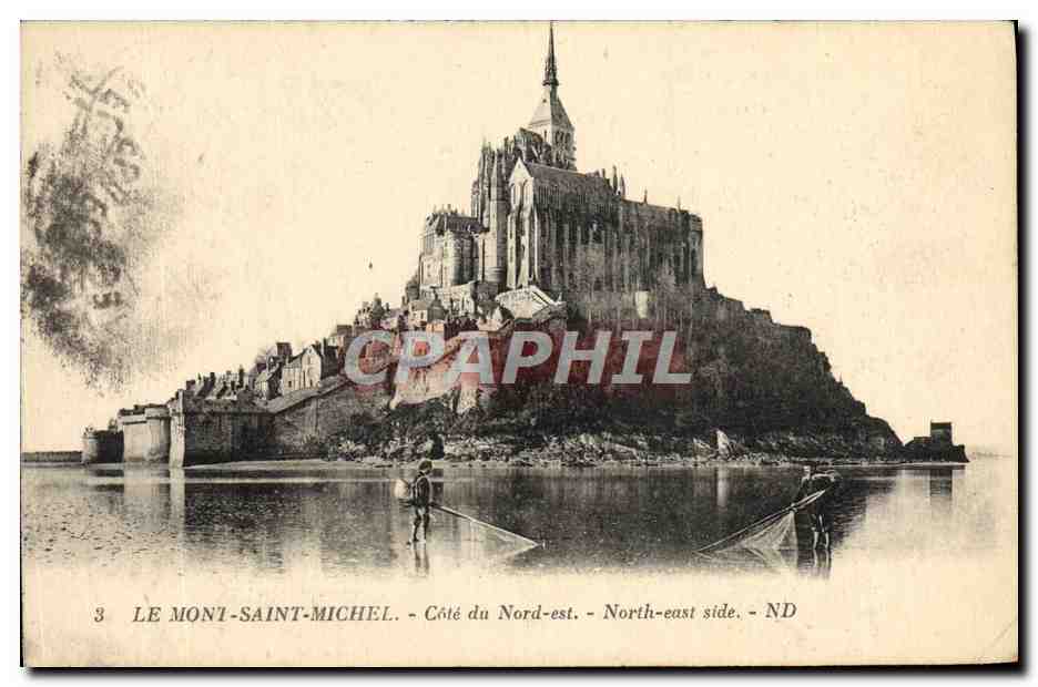 CPA Le Mont Saint Michel Cote Du Nord Est Pecheurs Peche