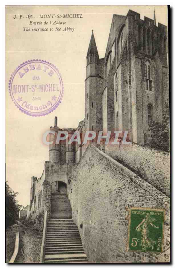Mont-Saint-Michel — Entrée de l'Abbaye — J.P. -91-
