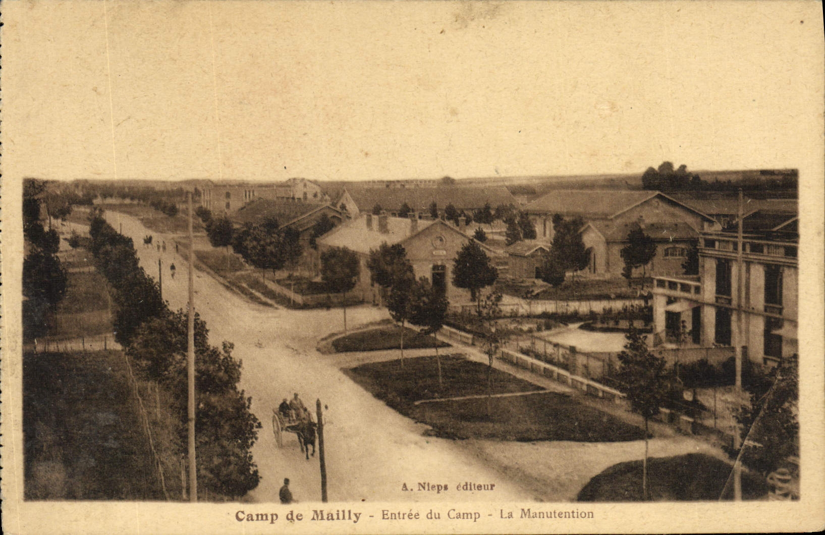 CPA Camp De Mailly Entree Du Camp La Manutention Militaria