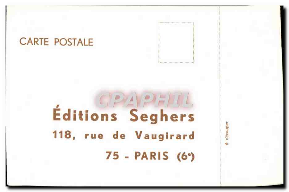 Fiche de Lecteur Editions Segnhers Rue De Vaugirard 16eme Paris