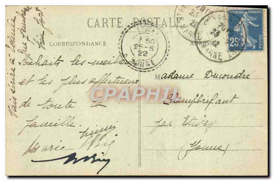 St-REMY-en-BOUZEMONT — Le Château de la Motte — éditeur inconnu, n° de série non visible — Verso