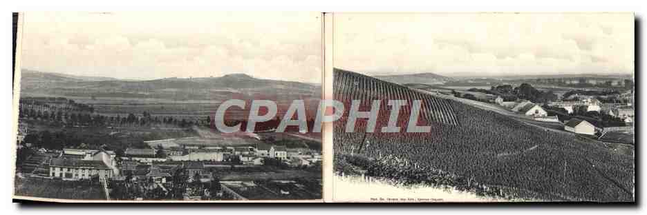 CARTE QUADRUPLE Ay Au Pays Du Champagne Vue panoramique des coteaux — Back