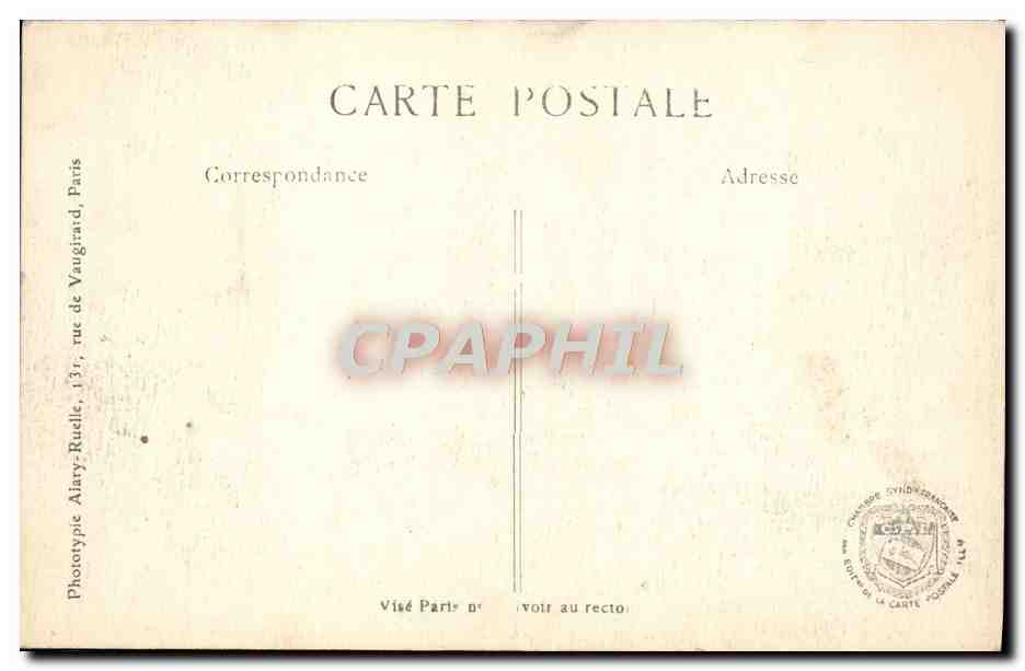 CPA Vienne Le Chateau Quartier bombarde Militaria — Rückseite