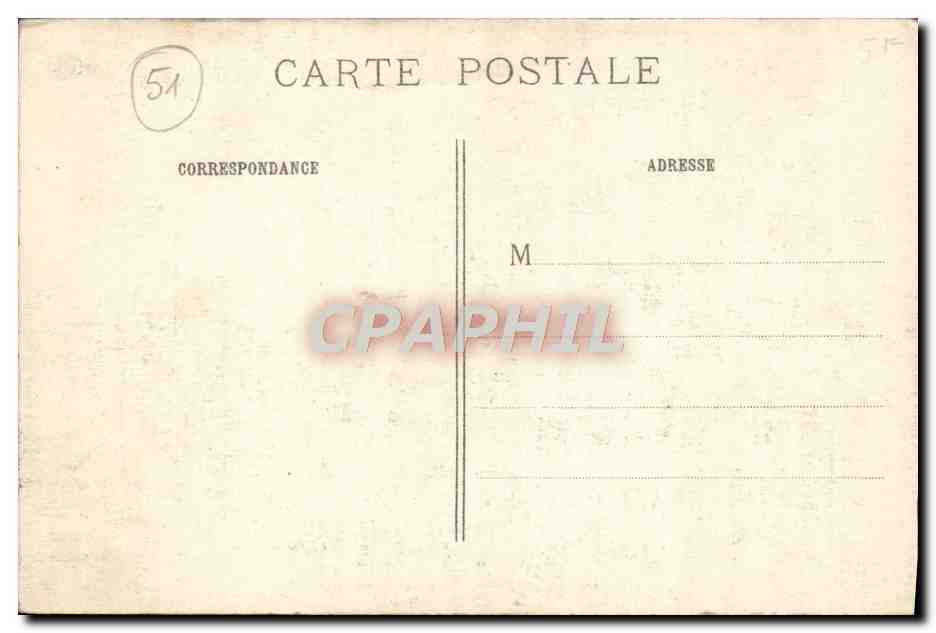 Vienne-le-Château (Marne) — Ruines près de l'Hôtel-de-Ville — Visé Paris 738, IMP. BAUDINIÈRE, NANTERRE — Verso
