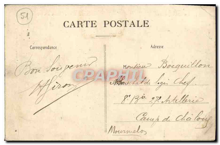 CPA La Champagne Boursault Le Chateau Et Le Lac — Rückseite