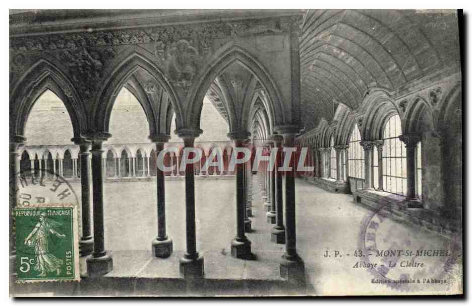 Mont-Saint-Michel — Le Cloître — J.P. 43, Édition spéciale à l'Abbaye