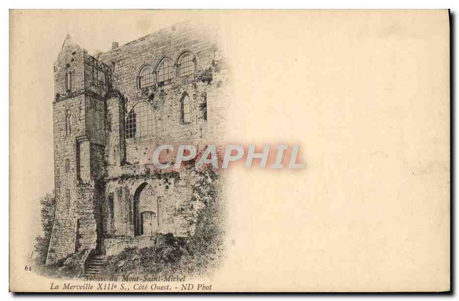 CPA Abbye Du Mont Saint Michel La Merveille Cote Ouest