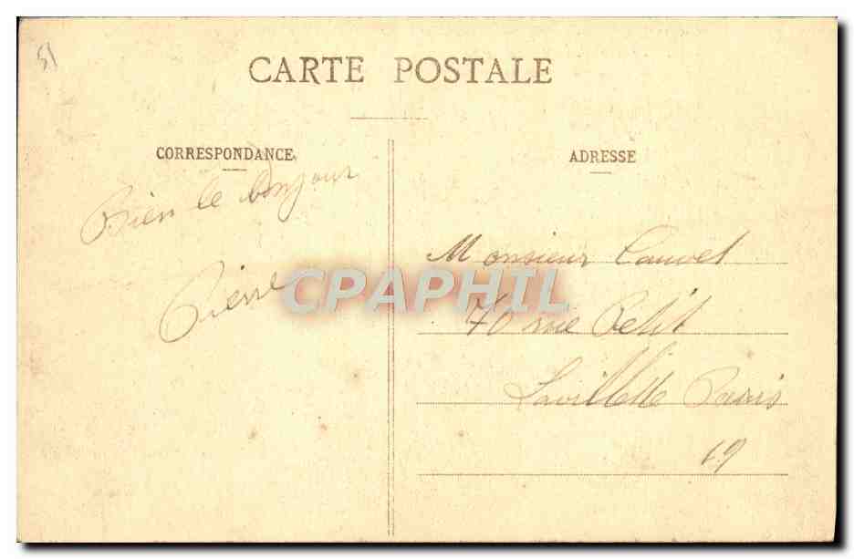CPA La Marne Artiatique De La Varenne A Champigny — Back