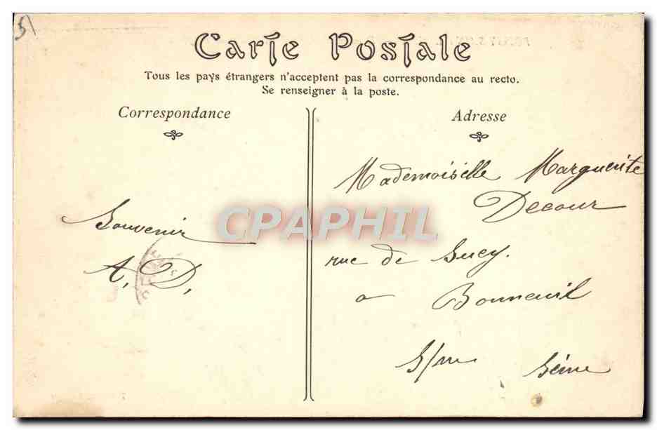 CPA Boissy Saint Leger Domaine De Gross Bois Prince De Wagram — Rückseite