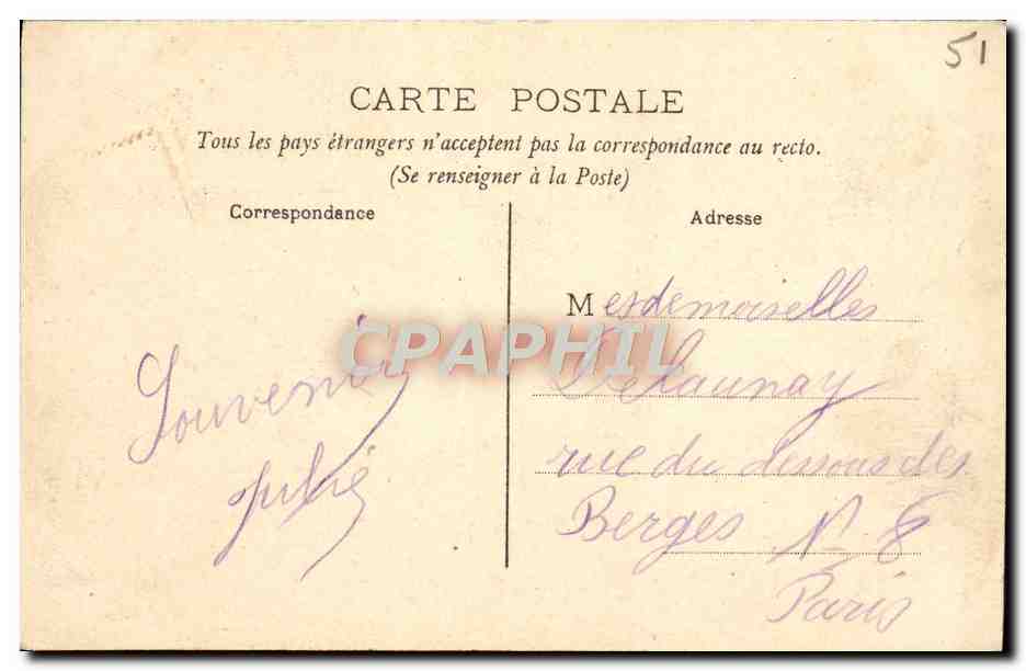 CPA Bords De La Marne Le Dimanche Folklore — Verso