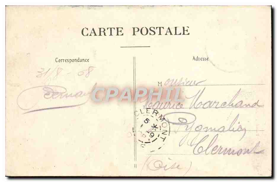 CPA Reims Fontaine Sube — Rückseite