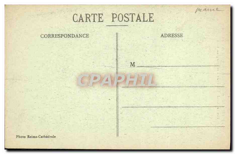 CPA Reims La Cathedrale Les Tours Et La Grande Rosace — Verso