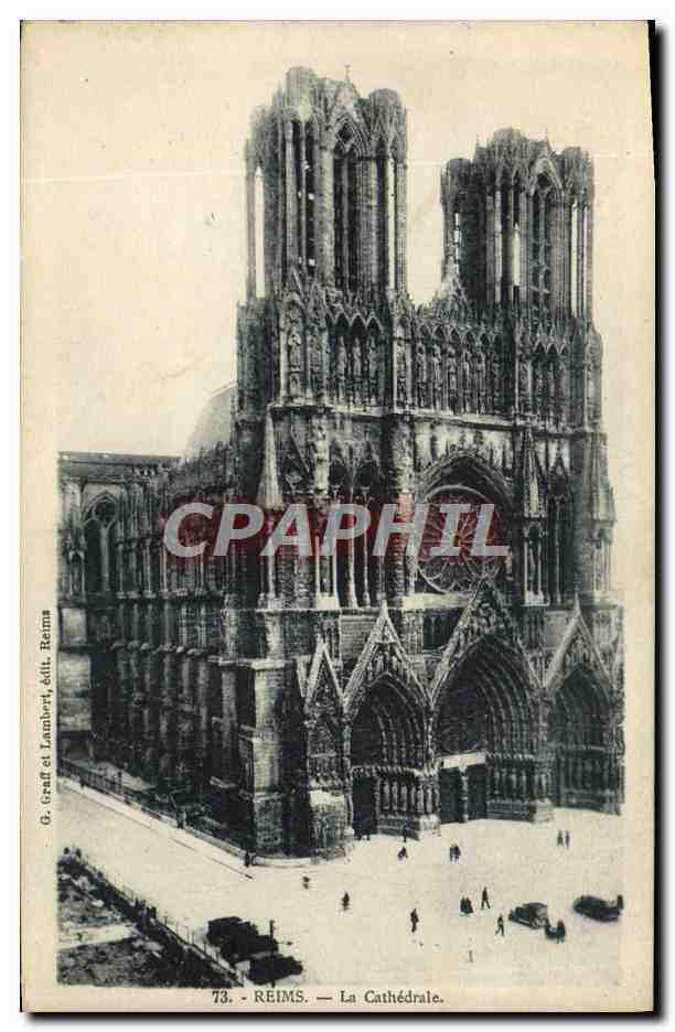Reims — La Cathédrale — G. Graff et Lambert, éd. Reims, n°73