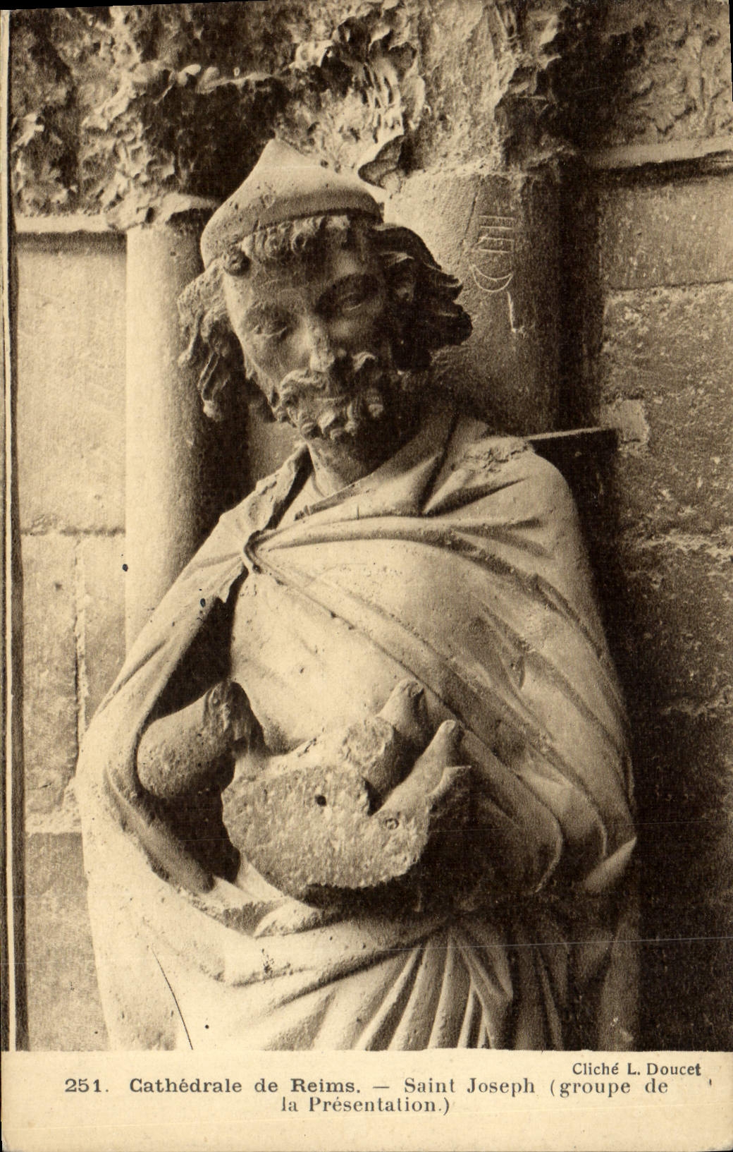 Kathedrale von Reims — Saint Joseph (Gruppe der Präsentation) — Foto L. Doucet, n° 251