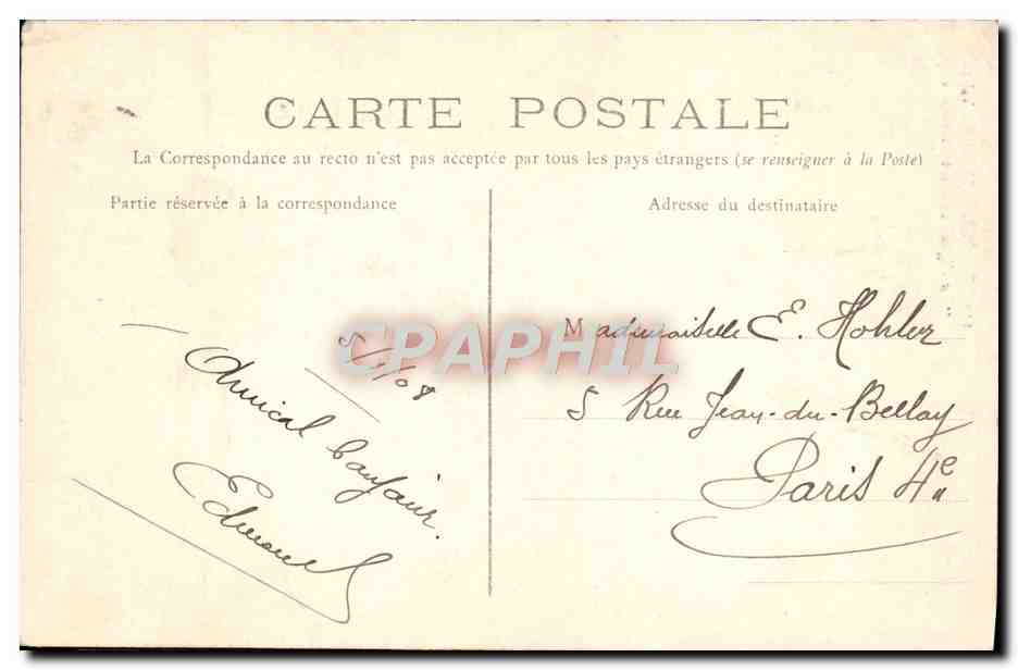 CPA Reims Hotel De Ville La Vigne de Saint Marceau — Rückseite