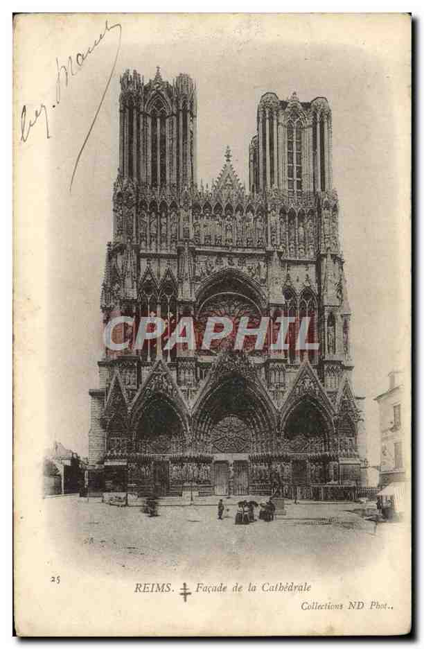 Reims — Façade de la Cathédrale — Collections ND Phot., n°25