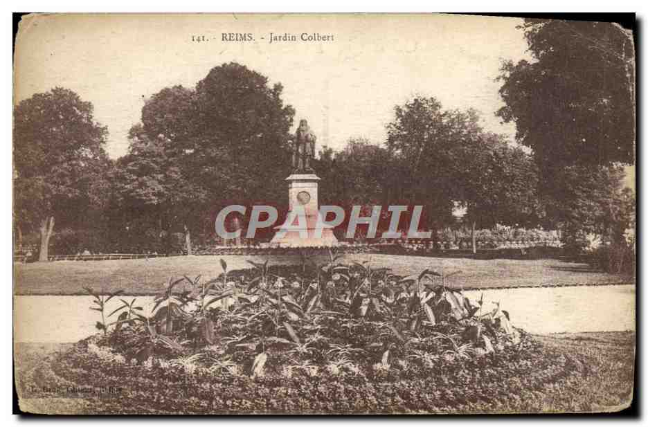 CPA Reims Jardin Colbert
