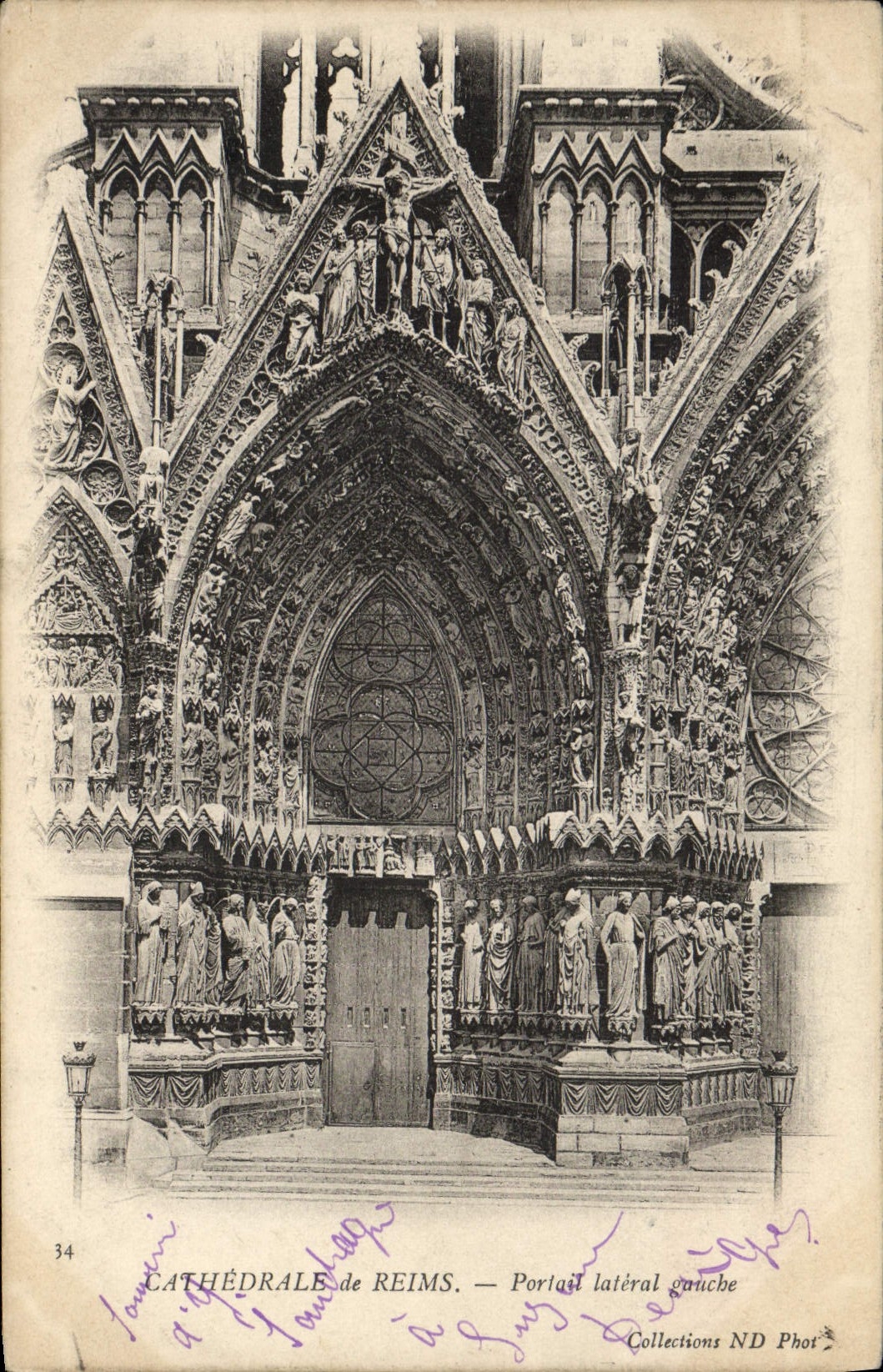 Cathédrale de Reims — Portail latéral gauche — Collections ND Phot