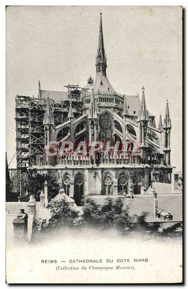 Reims — Cathédrale du côté Nord — Collection du Champagne Mercier