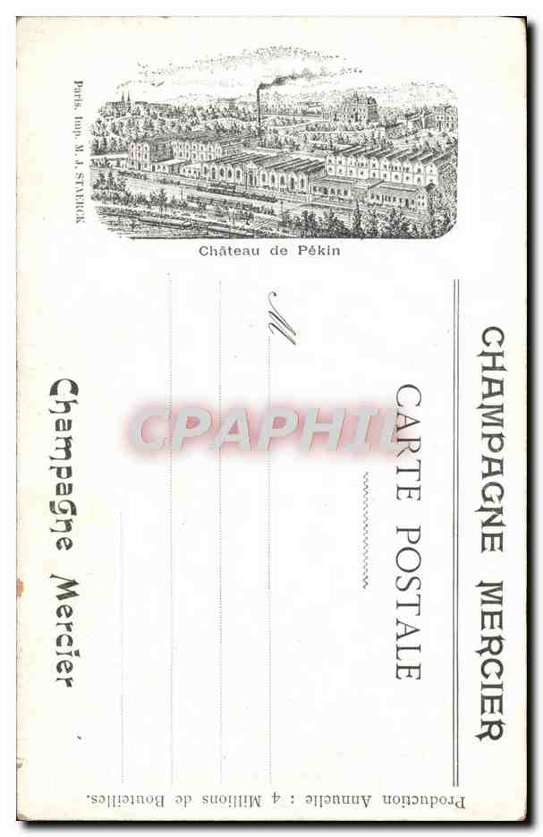 Reims — Cathédrale du côté Nord — Collection du Champagne Mercier — Verso