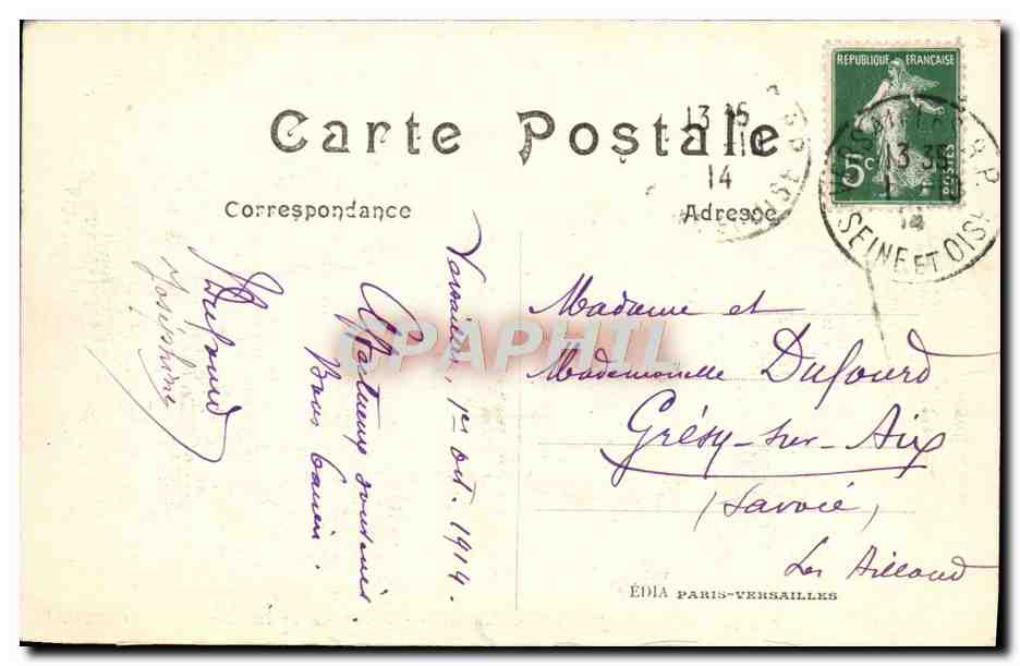 CPA Cathedrale De Reims  — Rückseite