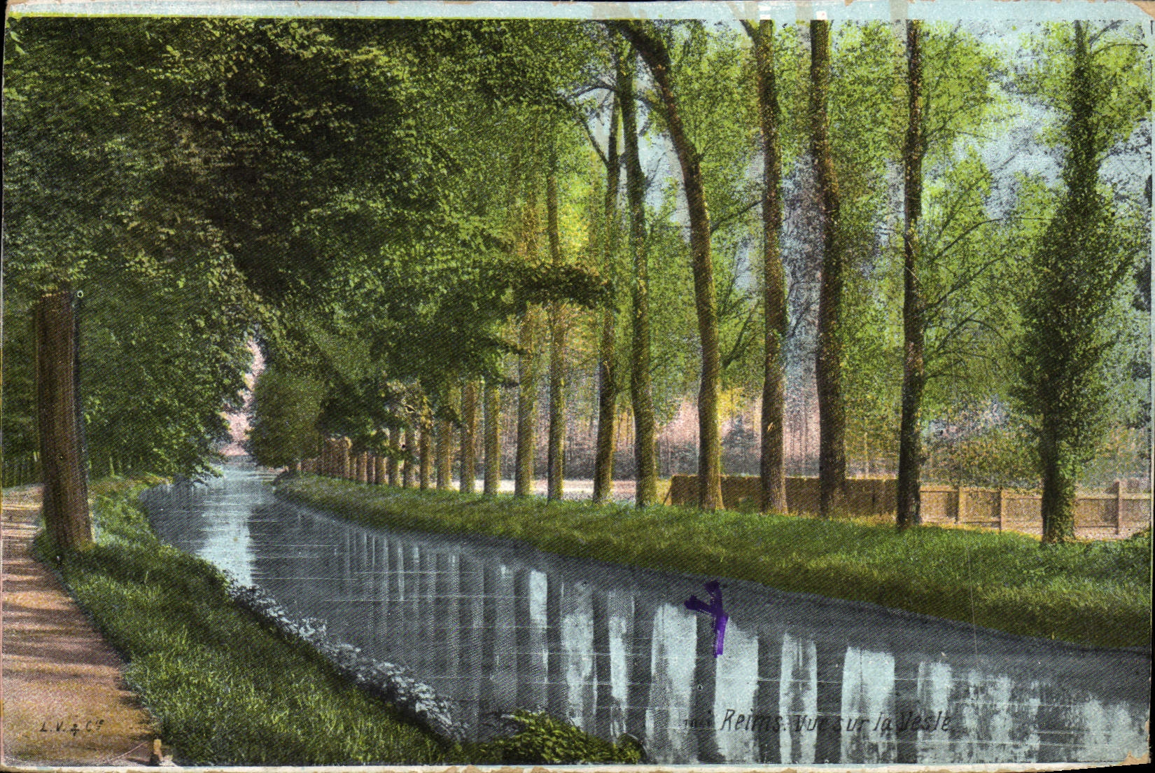 Reims — Vue sur la Vesle — éditeur L.V.477