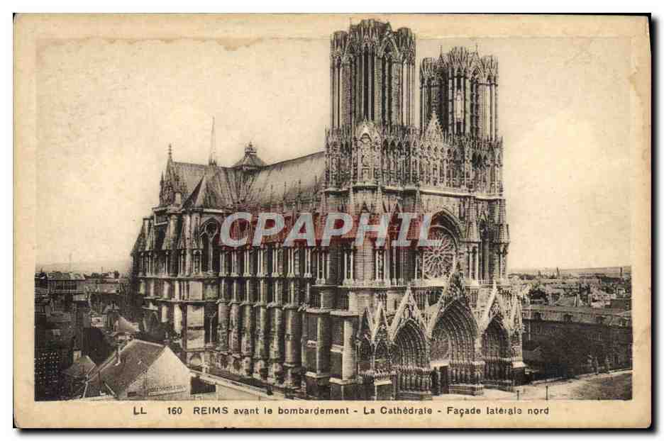 Reims — Die Kathedrale - Nordseite - LL 160