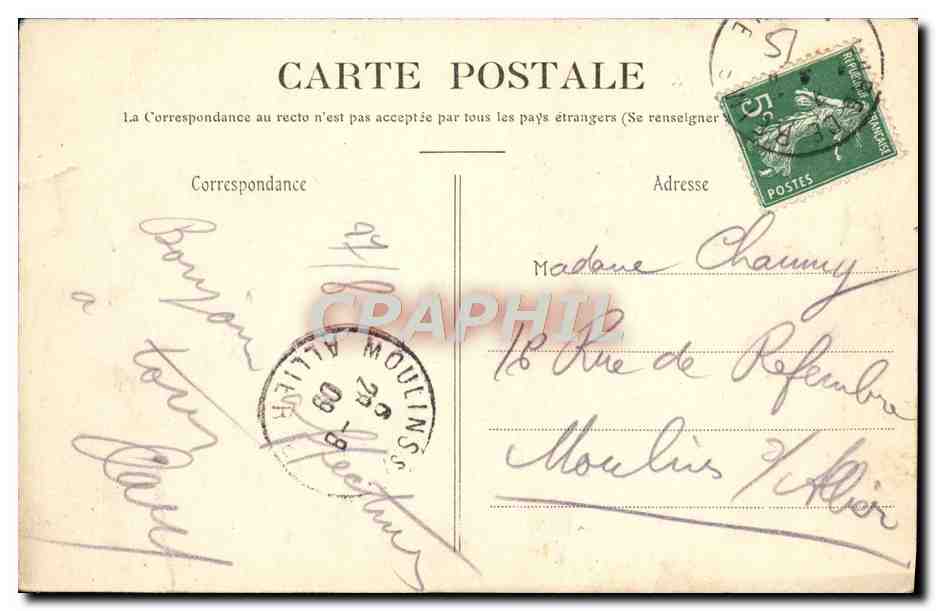 CPA Reims Grand Portail De La Cathedrale  — Verso