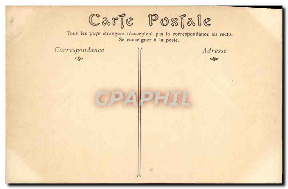 CPA Cathedrale De Reims Fragment Du Tympan Du Portail Du Jugement Les Damnes Diable — Verso