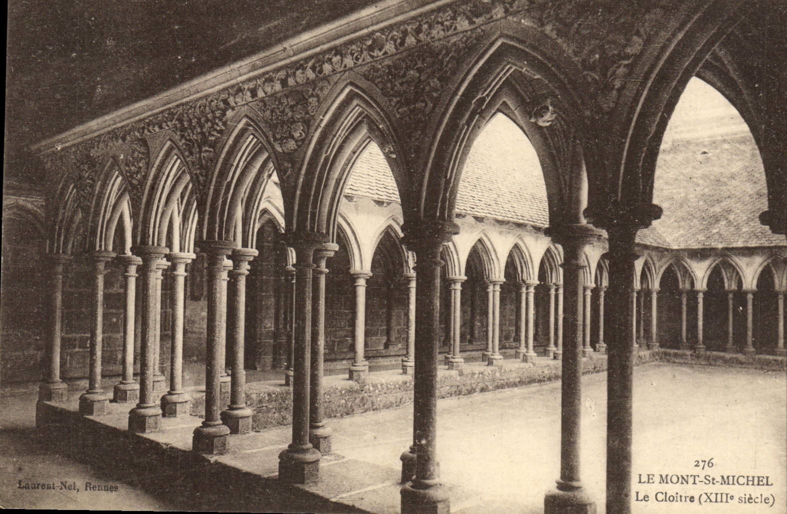 El Mont-Saint-Michel — El Cloître (siglo XIII) — Laurent-Nel, Rennes, n° 276