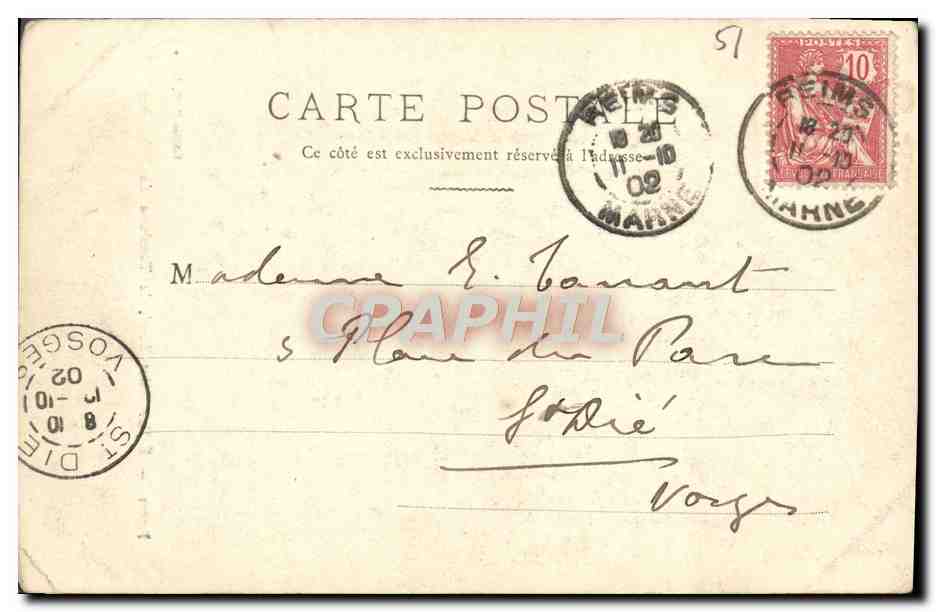 CPA Reims Eglise Saint Remi Le Tombeau De Saint Remi — Verso