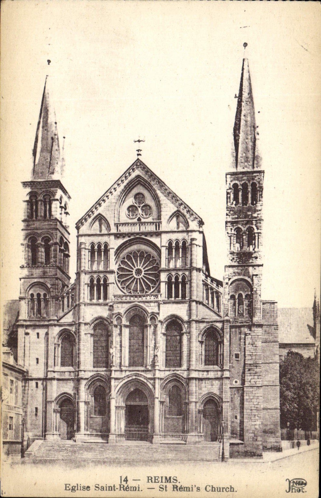 Kirche Saint-Rémi — Reims — J. Neurdein & Cie