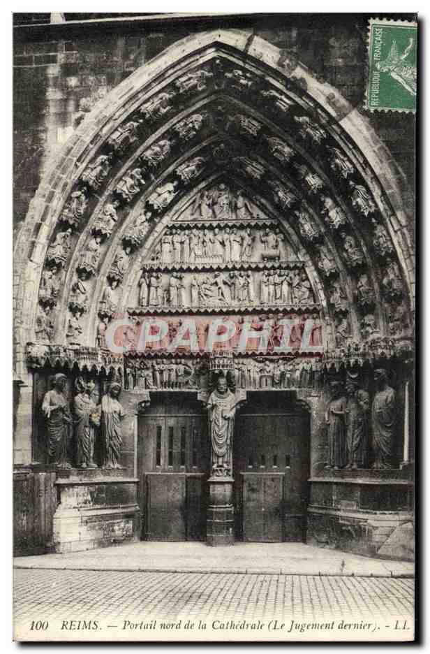Reims — Nordportal der Kathedrale (Das Gericht des Letzten Tages) — L.L.