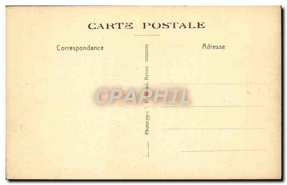 CPA Reims La Cathedrale Revers Du Grand Portail — Rückseite