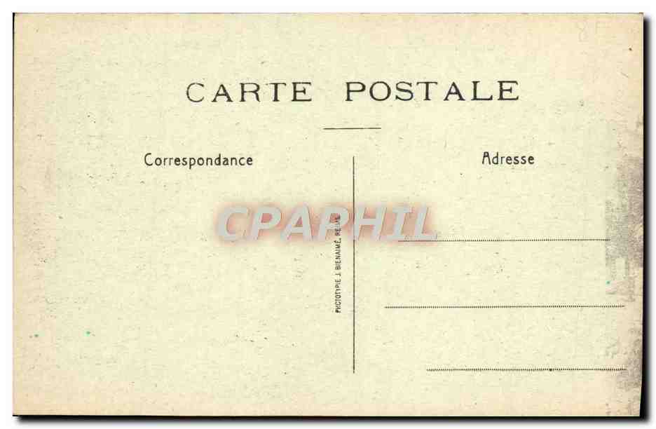 CPA Reims En Ruines Place Drouet D'Erlon et fontaine Sube Militaria — Back