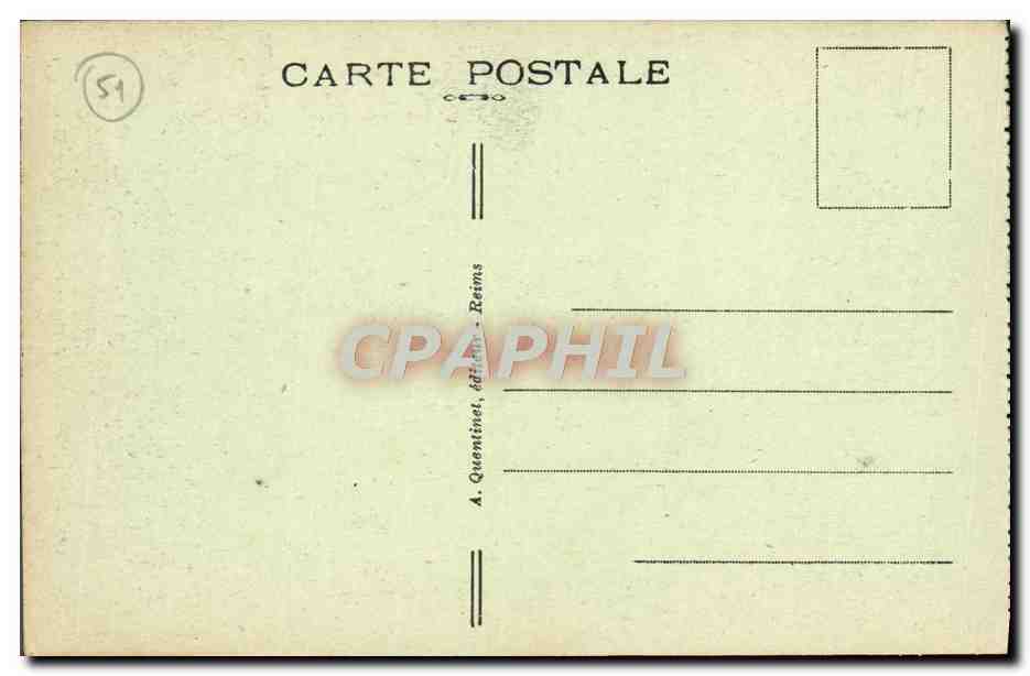 Reims — La Cathédrale — Le Beau Dieu. Portail du Jugement dernier. — A. Quentinuet, éditeur, Reims, n°197 — Verso