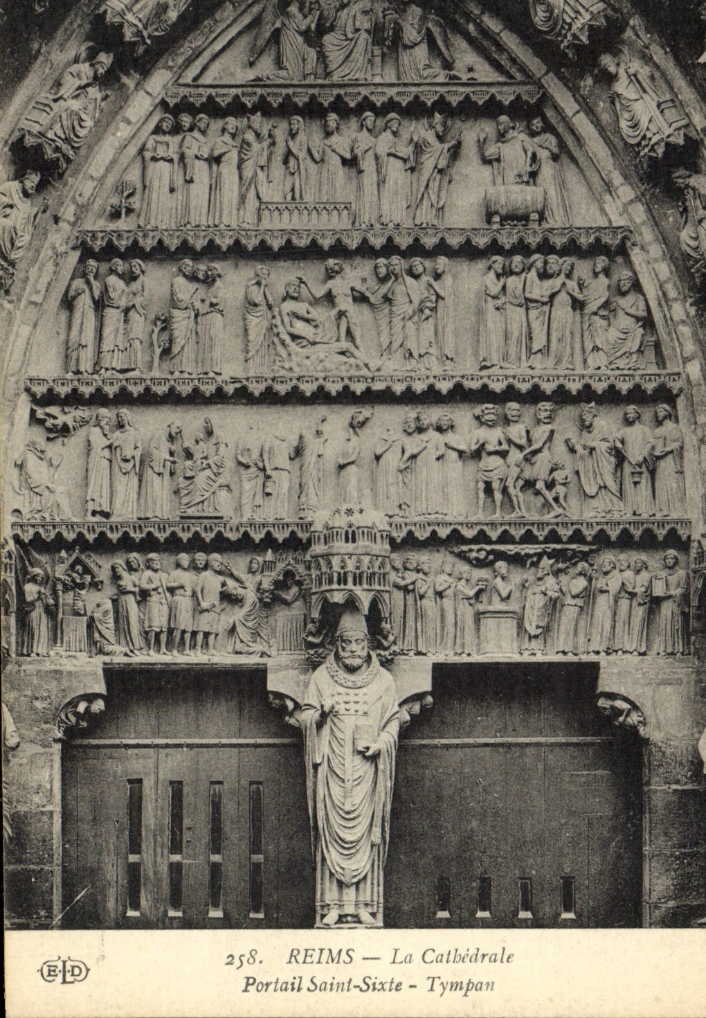 Reims — La Cathédrale Portail Saint-Sixte — Tympans