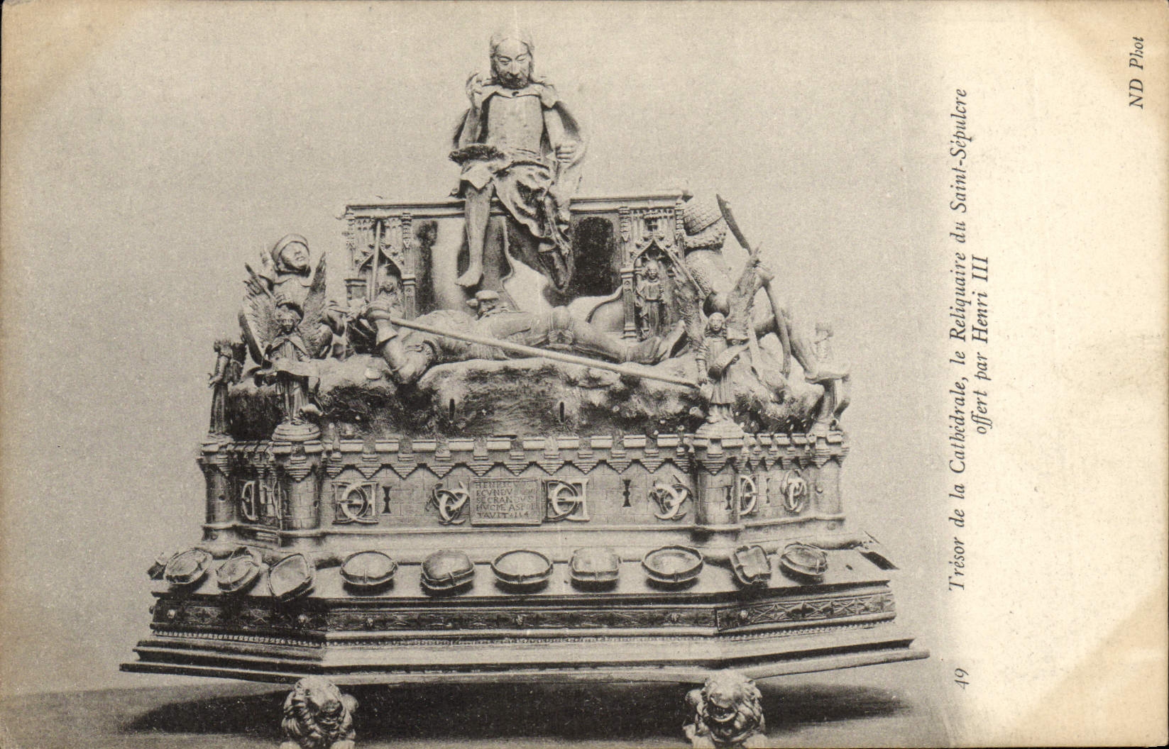 CPA Tresor De La Cathedrale Le Reliquaire Du Saint Sepulcre offert par Henri III
