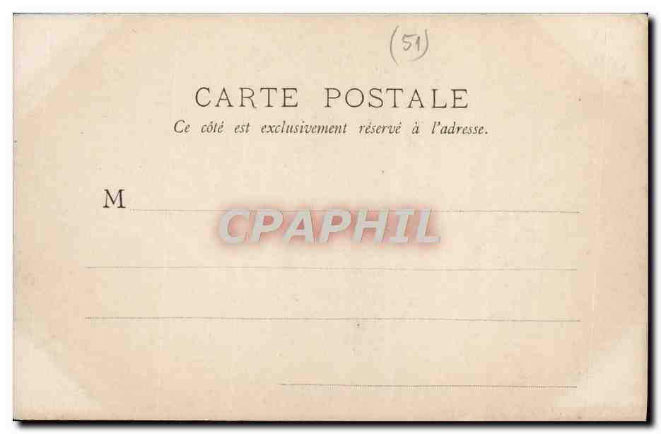 CPA Reims Cathedrale — Rückseite