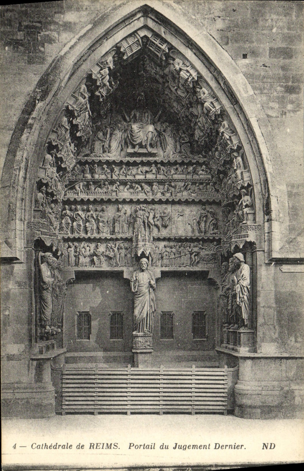 CPA Cathedrale De Reims Portail Du Jugement Dernier