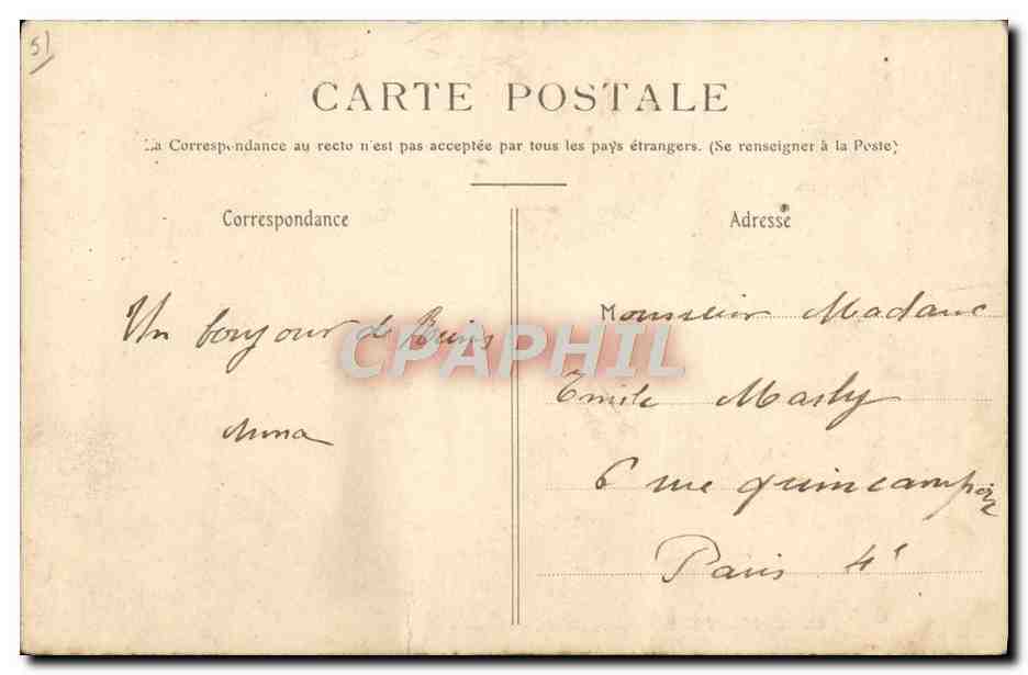 CPA Reims Vieilles Maisons Place Des MArches — Rückseite
