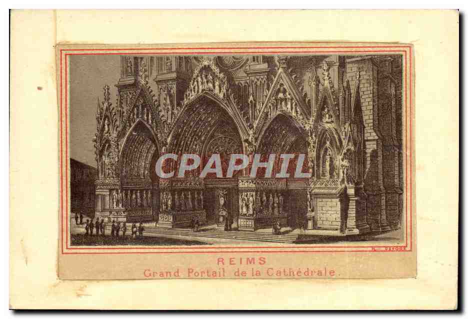 CPA Reims Grand Portail De La Cathedrale