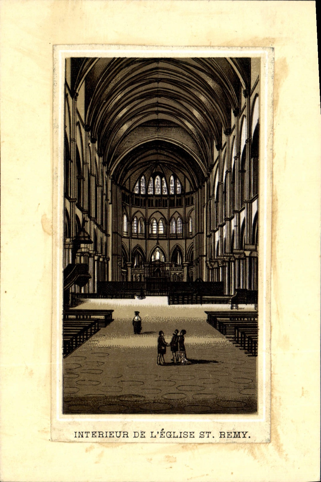 CPA Interieur De L'Eglise St Remy Reims