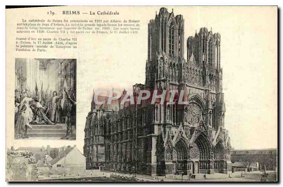 CPA Reims La Cathedrale Jeanne d'arc