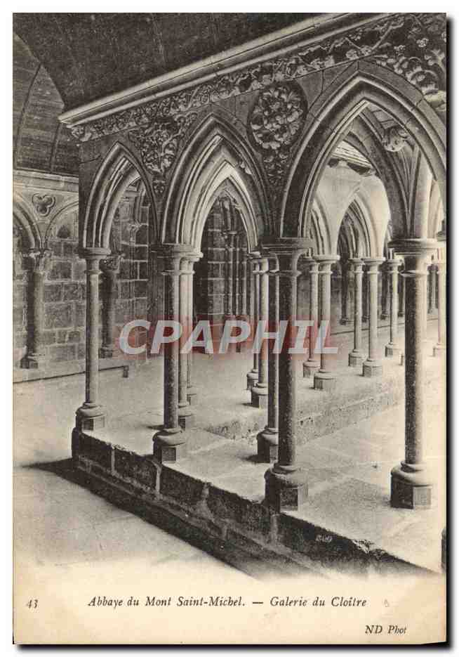 Abtei Mont-Saint-Michel — Galerie des Klausur — ND Phot
