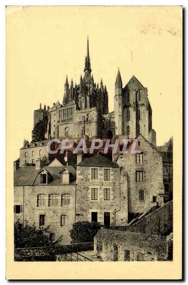 CPA Abbaye Du Mont Saint Michel Vue Prise Des Remparts