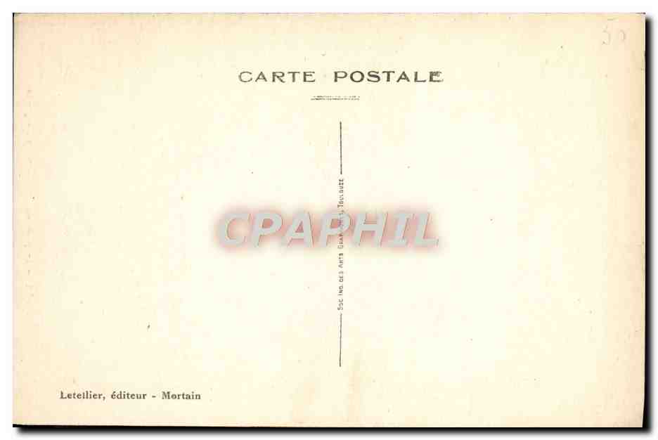 CPA Mortain Le Pont sur la Cance et L'Aiguille — Rückseite