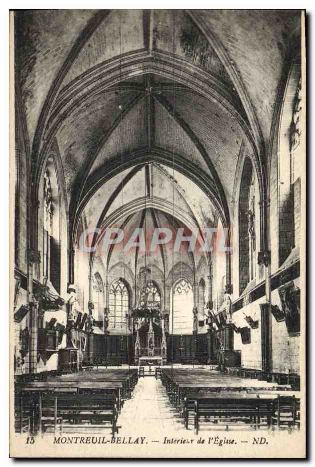 CPA Montreuil Bellay Interieur de L'Eglise