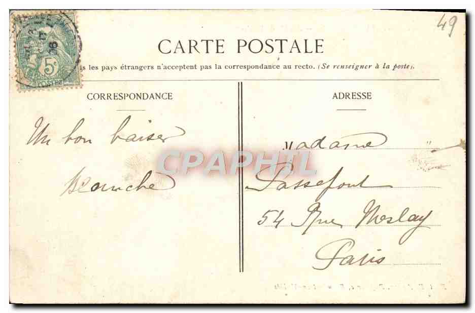 CPA Beaufort en Vallee Abside de L'Eglise — Rückseite