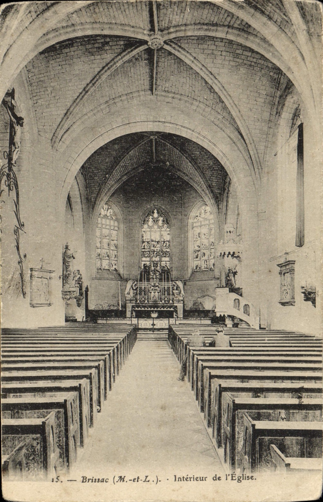 CPA Brissac Interieur de L'Eglise